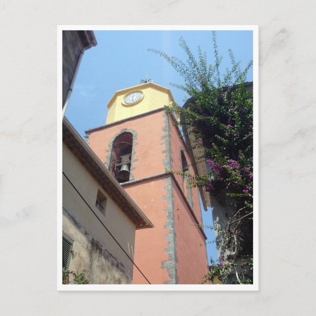Saint Tropez Uhrturm Postkarte (Vorderseite)