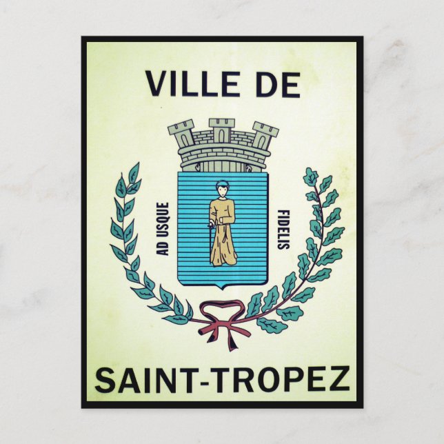 Saint-Tropez-Zeichen von ville Postkarte (Vorderseite)