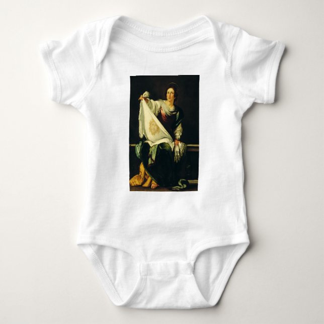 Saint Veronica von Bernardo Strozzi Baby Strampler (Vorderseite)