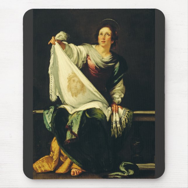 Saint Veronica von Bernardo Strozzi Mousepad (Vorne)