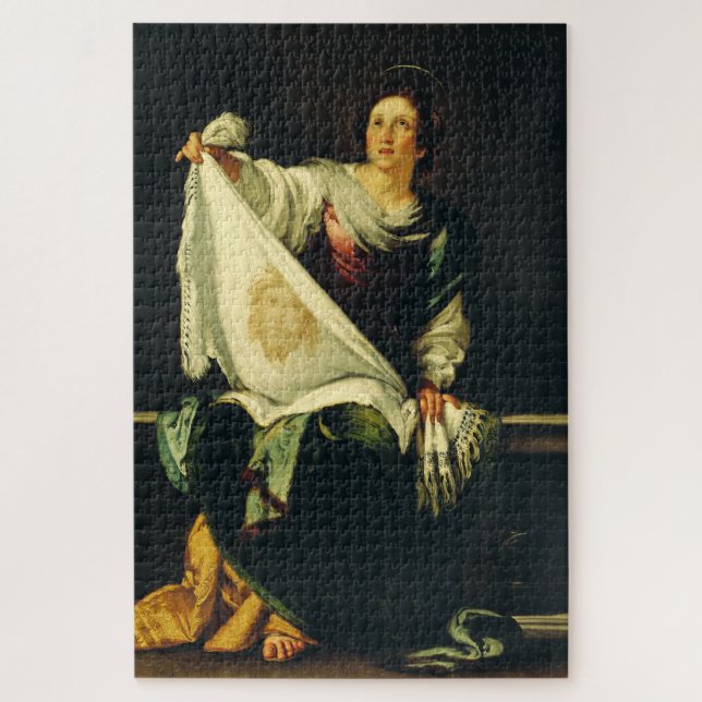 Saint Veronica von Bernardo Strozzi Puzzle (Vertikal)