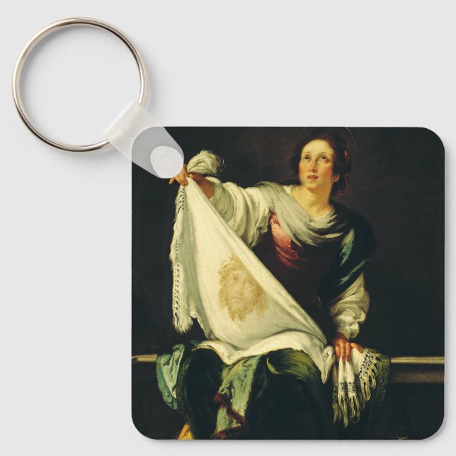 Saint Veronica von Bernardo Strozzi Schlüsselanhänger (Vorderseite)
