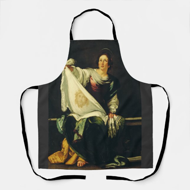 Saint Veronica von Bernardo Strozzi Schürze (Vorderseite)