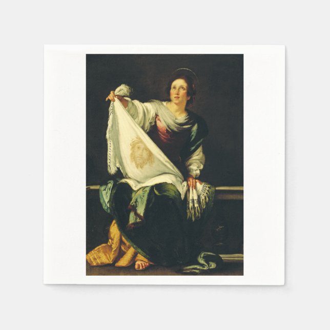 Saint Veronica von Bernardo Strozzi Serviette (Vorderseite)