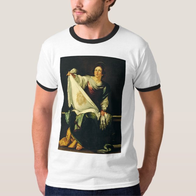 Saint Veronica von Bernardo Strozzi T-Shirt (Vorderseite)