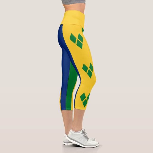 Saint Vincent Flag Capri Leggings (Rechts)
