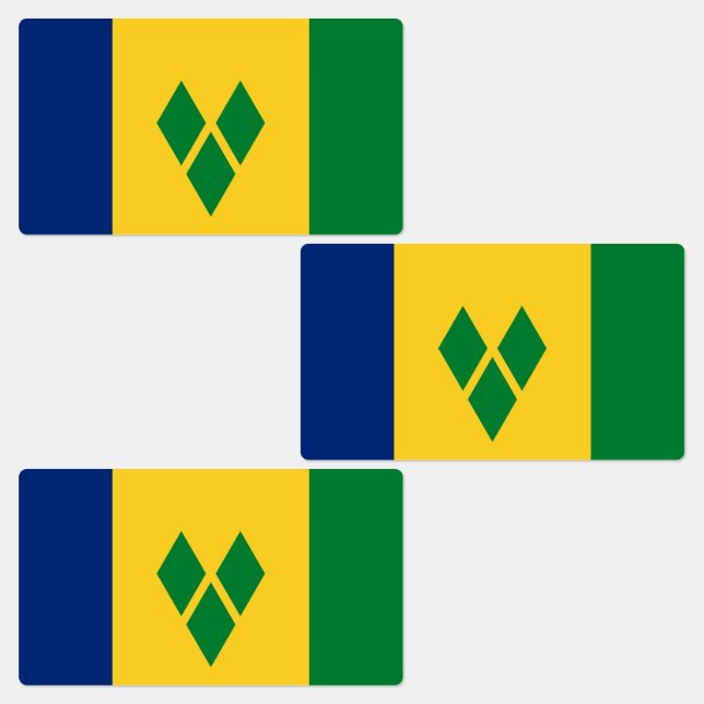 Saint Vincent Flag Etiketten (Gruppe)