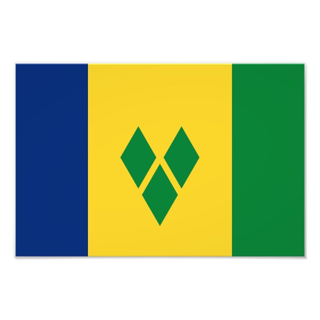 Saint Vincent Flag Fotodruck (Vorne)