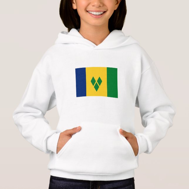 Saint Vincent Flag Hoodie (Vorderseite)