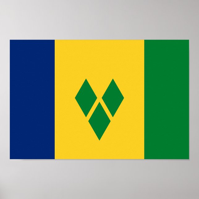 Saint Vincent Flag Poster (Vorne)