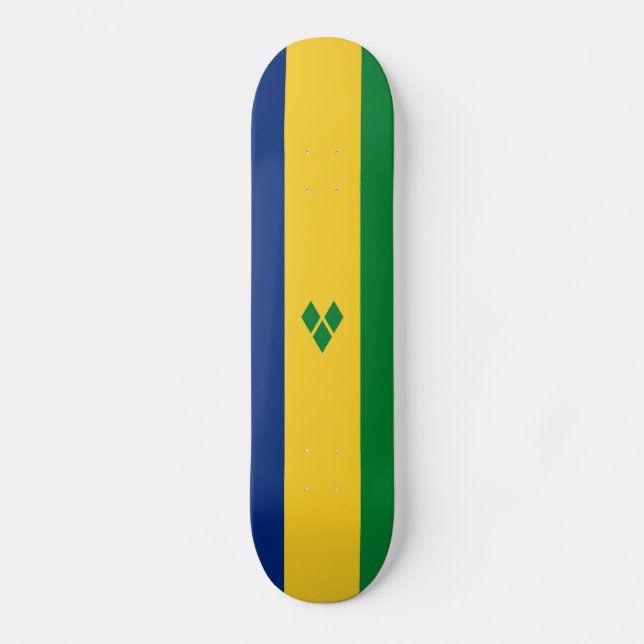 Saint Vincent Flag Skateboard (Vorderseite)