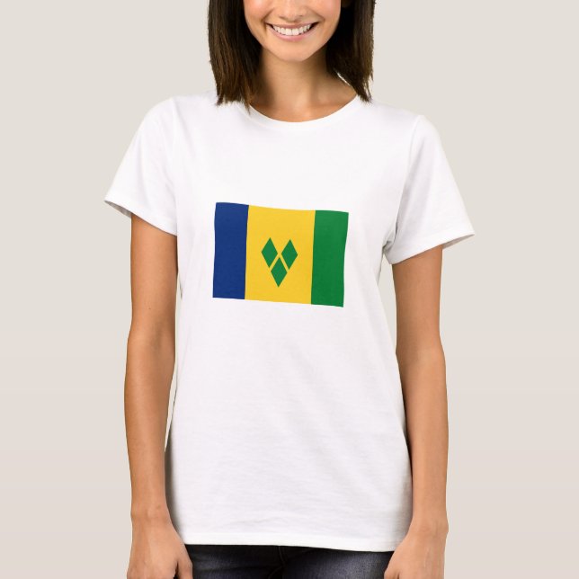 Saint Vincent Flag T-Shirt (Vorderseite)