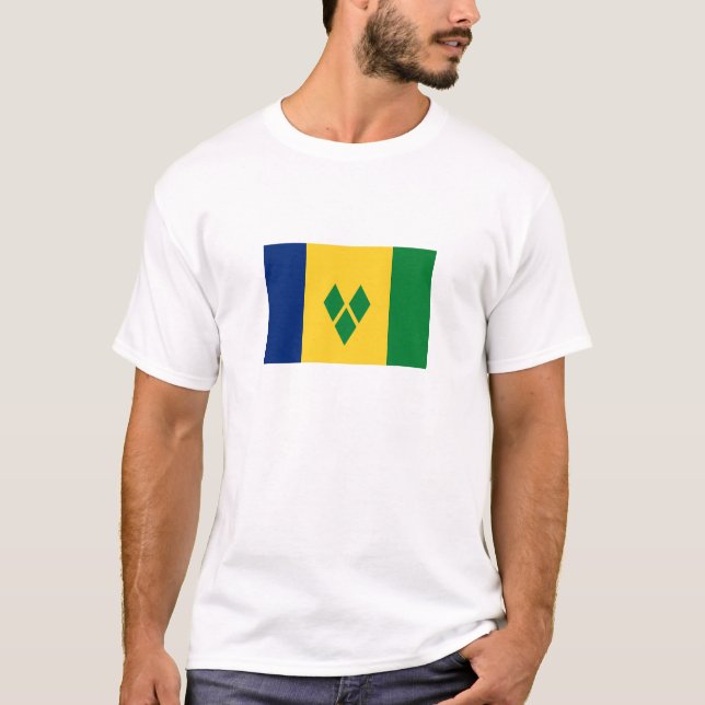 Saint Vincent Flag T-Shirt (Vorderseite)