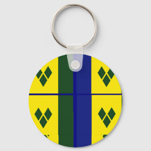 Saint-Vincent-Flagge Schlüsselanhänger