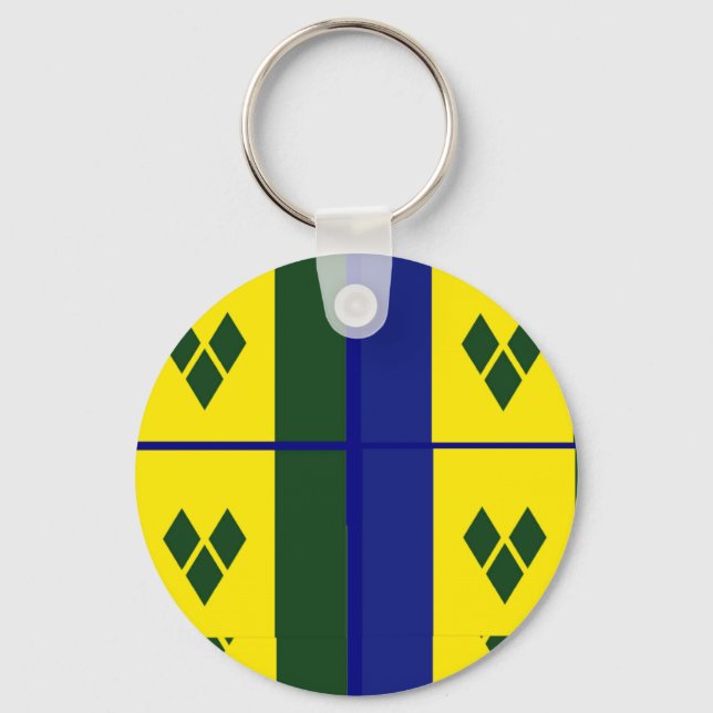 Saint-Vincent-Flagge Schlüsselanhänger (Vorderseite)