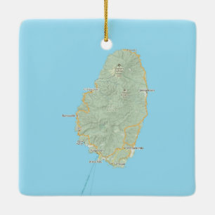 Saint Vincent West Indies Weihnachten Keramikornament