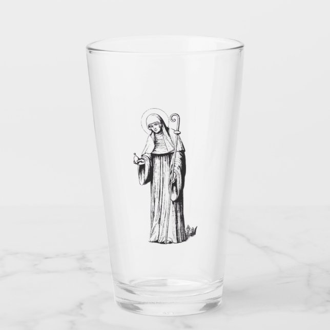 Saint Walpurga Mittelalterliches angelsächsisches  Glas (Vorderseite)