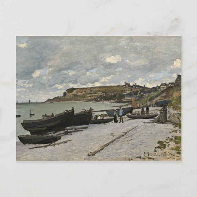 Sainte-Adresse by Monet - Bewölkte See Postkarte (Vorderseite)