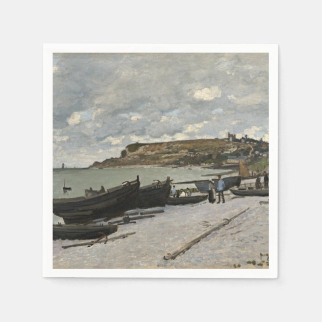 Sainte-Adresse by Monet - Bewölkte See Serviette (Vorderseite)