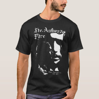 Sainte Anthonys Fyre Weiß auf Schwarzem T-Shirt