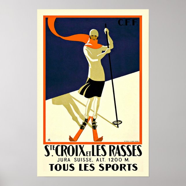 Sainte Croix Les Rasses Ski Sports Poster (Vorne)
