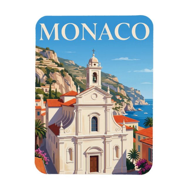 Sainte-Dévote-Kirche Monaco Magnet (Vertikal)