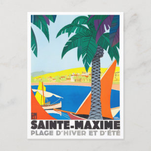 Sainte Maxime Frankreich Vintage Reise Postkarte