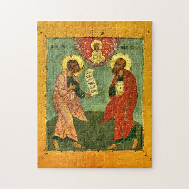 Saints Peter and Paul Orthodox Christian Icon Puzzle (Vertikal)