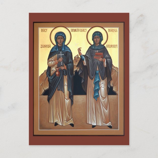 Saints Zinaida and Philonilla Prayer Card Postkarte (Vorderseite)