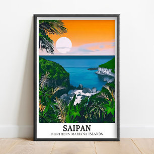 Saipan-Kunst - Marine Beach Plakate - Kagman-Druck