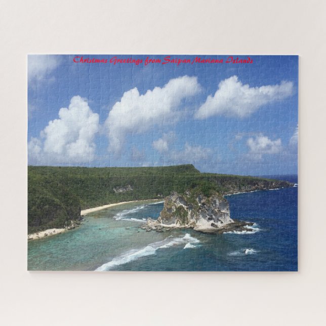 Saipan Mariana Islands.Weihnachtsgrüße Puzzle (Horizontal)