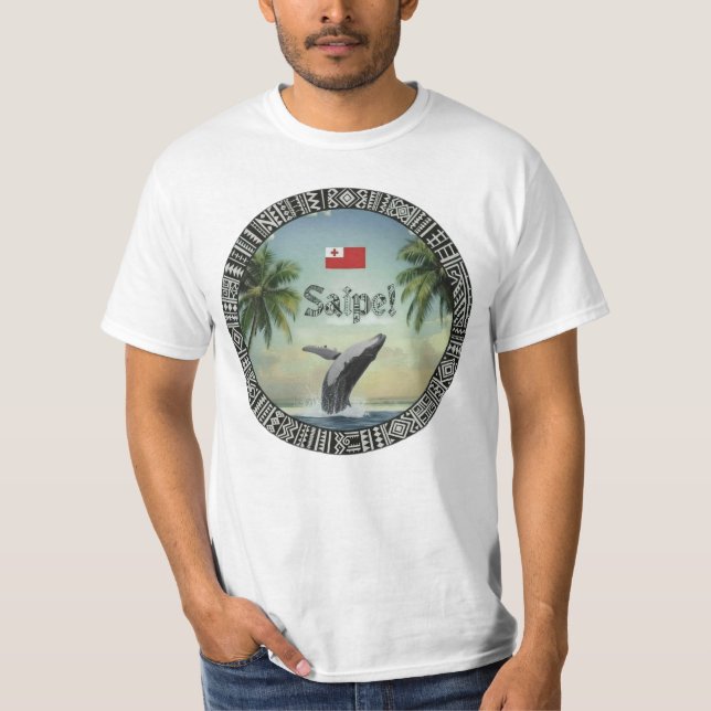 Saipe Tonga Eua whale off grid Pacific island T-Shirt (Vorderseite)