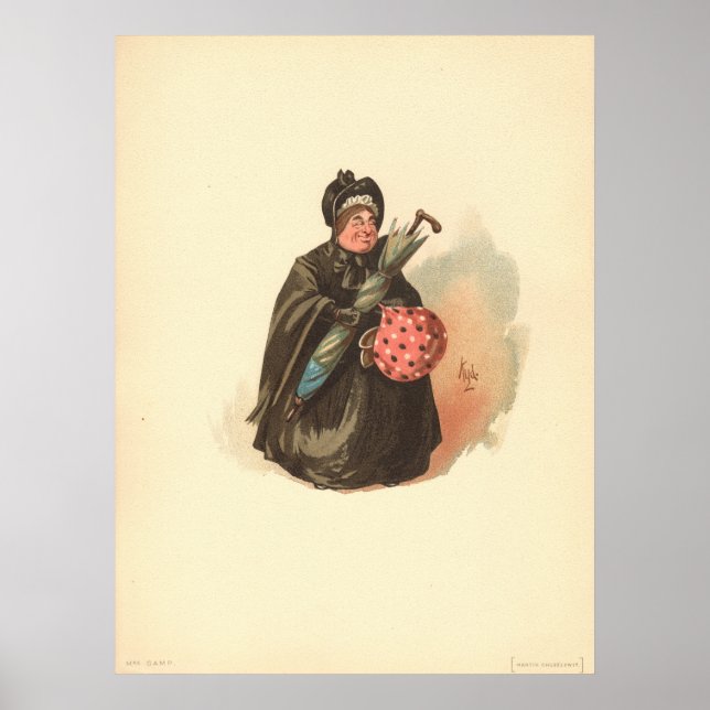 Sairy Gamp von Kyd von Martin Chuzzlewit Poster (Vorne)