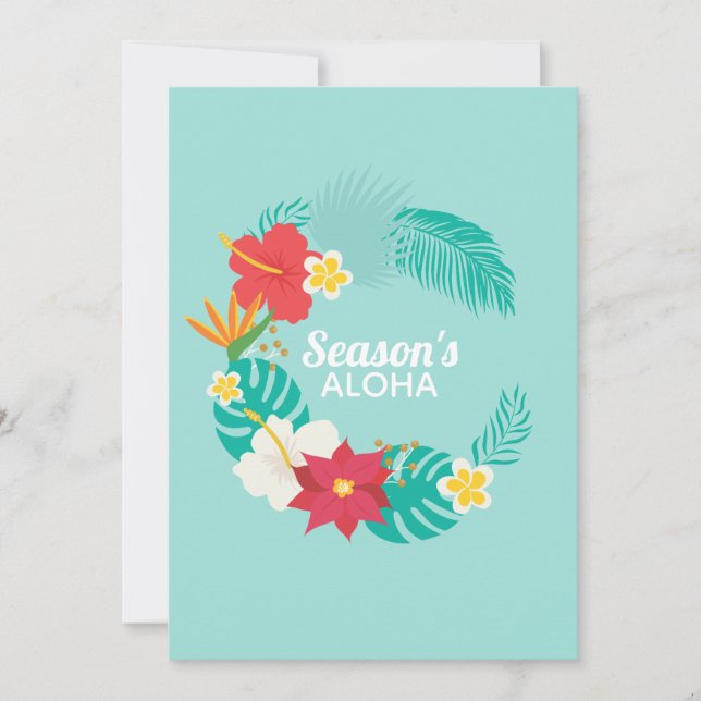 Saison: Aloha Hawaiian Feiertagskarte (Vorderseite)