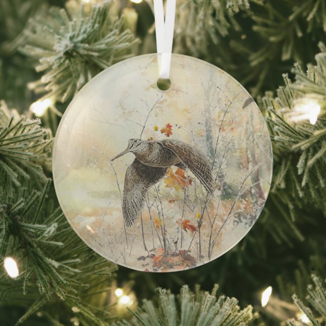 Saison de chasse à la bécasse ornament aus glas (InSitu)
