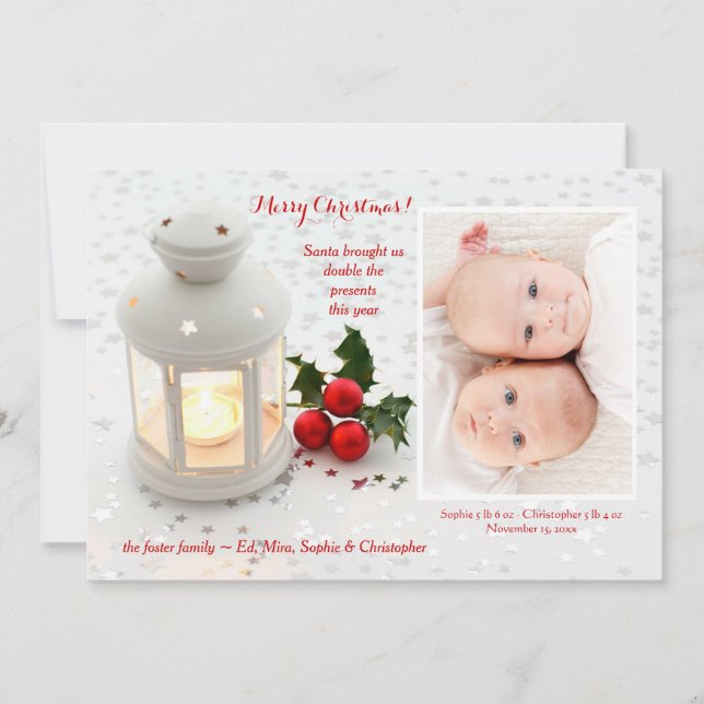 Saison der Miracles Foto-Urlaubskarte Feiertagskarte (Vorderseite)