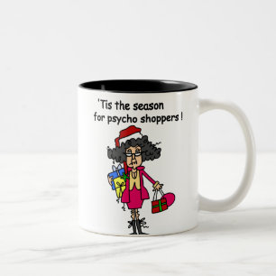 Saison der Psycho-Shopper Zweifarbige Tasse