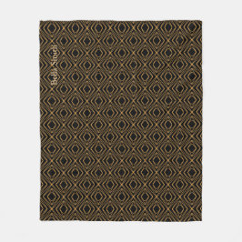 Saison Diamante Imitate Gold auf schwarz Fleecedecke