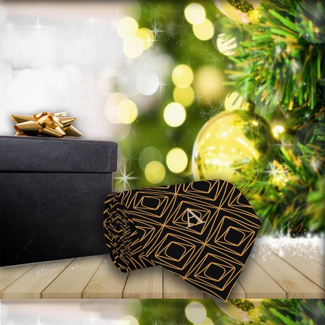 Saison Diamante Imitate Gold auf schwarz Krawatte (Von Creator hochgeladen)