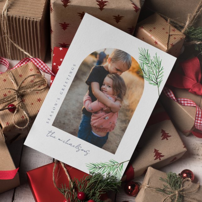 SAISON-GREETINGS | Arch Foto Weihnachten Einladung (Von Creator hochgeladen)