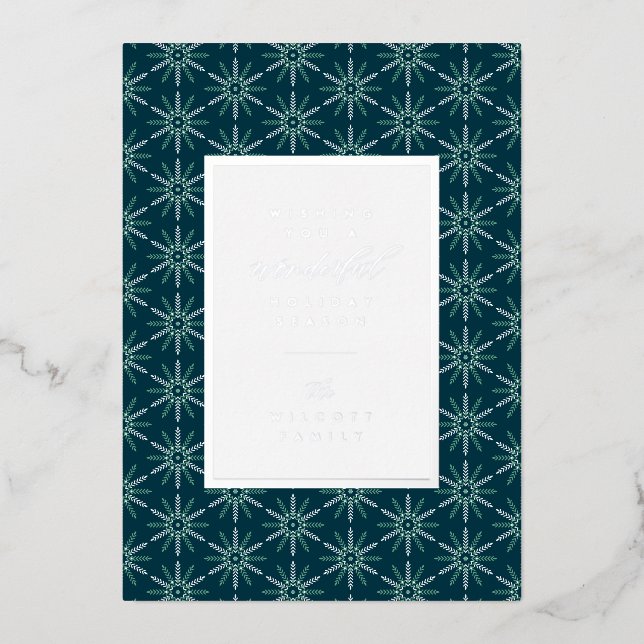 SAISON-GREETINGS | Foto hinzufügen Folien Feiertagskarte (Vorderseite)