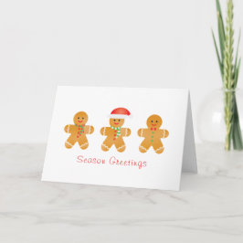 Saison Greetings Gingerbread Männer Karte