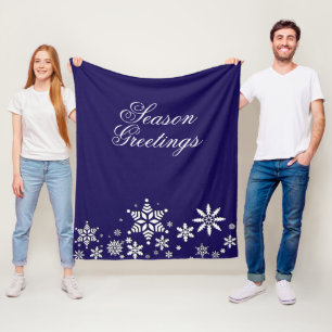 Saison Greetings Snowflakes Blaue ⭐ ⭐ ⭐ ⭐ ⭐ Fleecedecke
