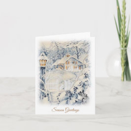 Saison Greetings Vintag Karte