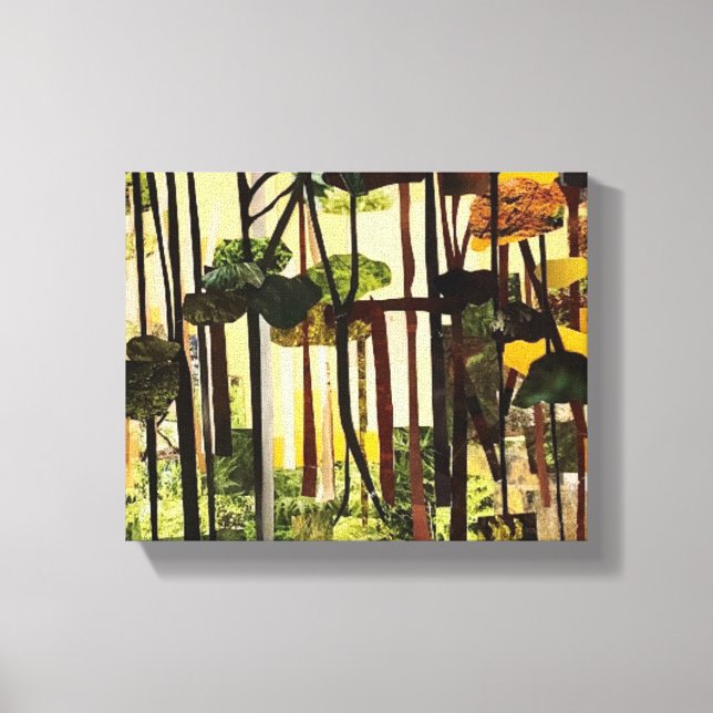 Saison II. Papierschneiden von Therese Kramer Leinwanddruck (Vorderseite)