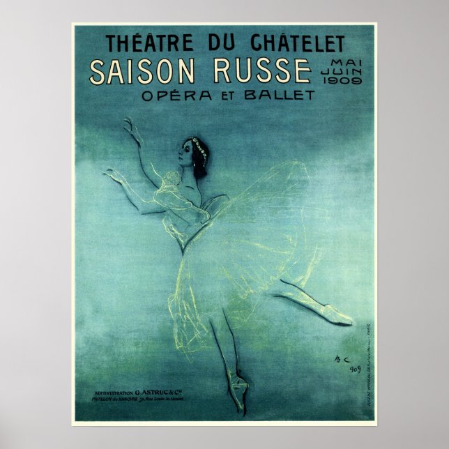 SAISON RUSSE OPERA BALLET Vintages Theater Poster (Vorne)