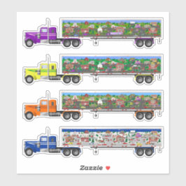 Saisonale Big Rig Stickers Aufkleber