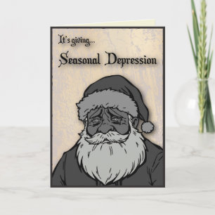 Saisonale Depression Ironische Weihnachten Karte