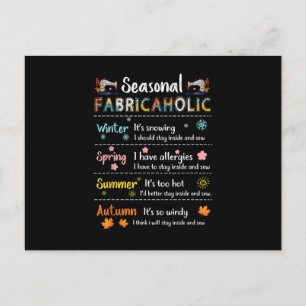 Saisonale Fabricaholische Winter Frühling Sommer H Postkarte