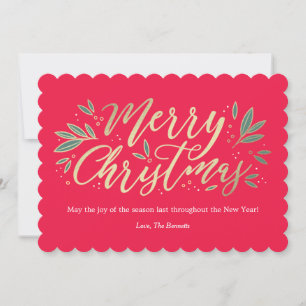 Saisonale Glow EDITABLE FARBE Weihnachtskarte Feiertagskarte